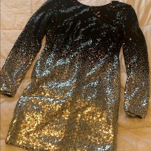 Black/Silver Sequence Minidress